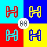 Simple H logo for business sign. vector