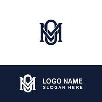 Nice letters with MO concept. vector
