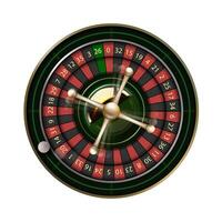 banner 3d realistic roulette game isolated on black background with empty place for text. blank poster template with ball at zero to vector