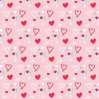 Cute love heart backdrop for wrapping paper print vector