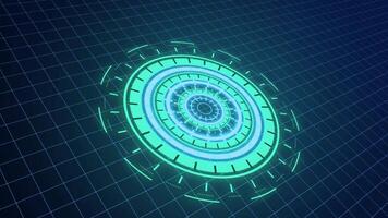Hud and shapes animation, Digital Abstract Background video