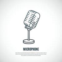 Microphone icon isolated on white background. vector