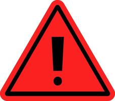 Warning triangle icon. RED caution warn in . Warning sign with exclamation mark. Alert warn in triangle. Road sign alert. vector