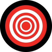 red Objective business target icon vector