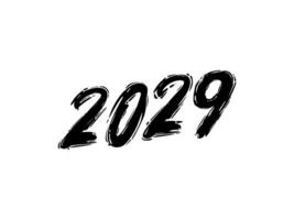 2029 Design Illustration, artistic, flat, simple, memorable and eye catching, can use for Calendar Design, Website, News, Content, Infographic or Graphic Design Element vector