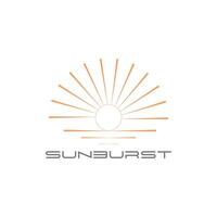 Sunbrust abstract logo design.White background vector