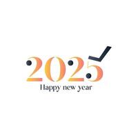 2025 Happy new Year.Text logo design.Happy new year logo,text vector