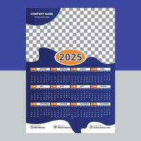 Modern Calendar Design 2025 vector