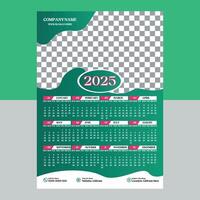 Modern Calendar Design Template 2025 vector
