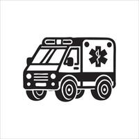An ambulance icon on a white background vector