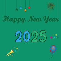 Happy New Year 2025 Design vector
