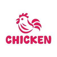 abstract chicken flat minimalist logo design vector