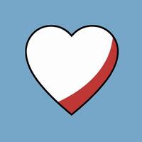 Stylized Heart Graphic with Red and White Design on Blue Background vector
