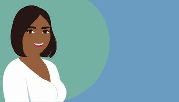 Smiling Woman in Modern Style vector