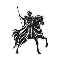 Design logo Byzantine Cataphracts Warrior Stock image isolated on white background vector
