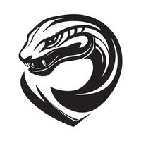 Black mamba logo design isolated on white background vector