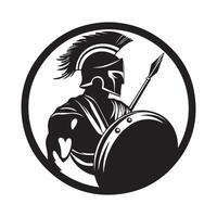 Roman Empire warrior Logo design Image isolated on white background vector