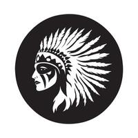 Beautiful Native Aboriginal Emblem Logo Design image vector