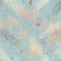 Paint washes, splashes, a spot in peach fuzz, gray, turquoise, airy, translucent, with soft, blurry edges. Hand drawn watercolor illustration. Seamless pattern background vector