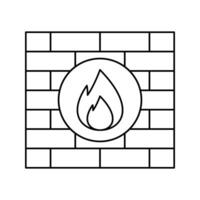 Firewall Outline Icon with black color palette in outline style. perfect for designs with a theme of cyber security and internet and device protection software vector