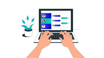 Customer Support Chat Animation Alpha Loop video