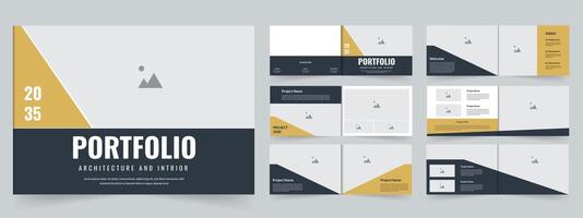 Architecture portfolio brochure layout design project portfolio real estate portfolio vector