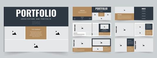 Architecture portfolio template design landscape layout vector