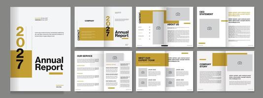 Annual Report Template, Professional Annual Report design layout vector