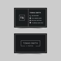 Business Card Design, Professional Minimalist Business Card Template. vector