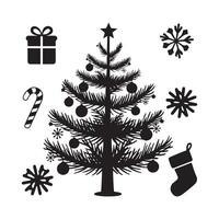 christmas trees icons simple symbols. cristmas icon sechristmas trees icons stylized simple symbols. cristmas icon vector