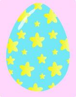Easter egg on a pink background vector