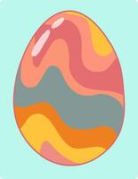 Easter egg on a blue background vector