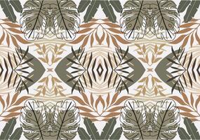Leafy symmetrical background vector