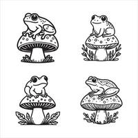 Frog, Minimalist and Simple Silhouette vector