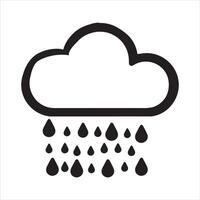 Rain Icon for Weather Updates and Rain Gear Retailers vector