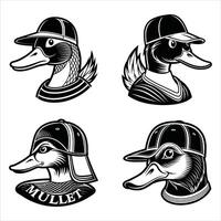 A funny duck in a graduation cap vector