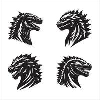 Allosaurus dinosaur illustration isolated on white background vector