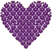 Magenta Heart Symbols Transparent Doodles for Planners and Labels vector