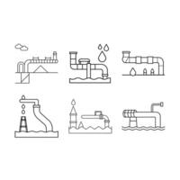 High-Quality Industrial Pipeline Water Graphics for Design Projects vector