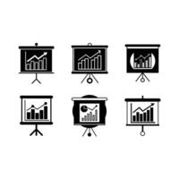 Graph Presentation Icon Professional Graphic Design for Data Visualization vector
