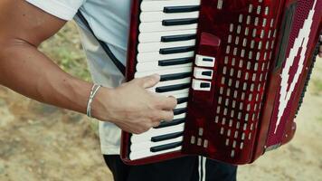 Accordionist Creating Joy in Green Pastures video