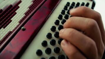 Fingers Moving Fast On The Buttons Of The Accordion video
