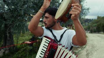 Tambourine Rhythms Floating in Warm Countryside video