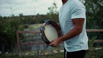 Percussionist Creating Joy in Rolling Countryside video