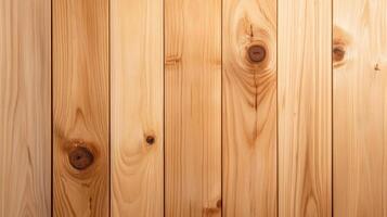 Natural wooden planks showcasing grain patterns and knots, ideal for rustic design projects or home decor photo