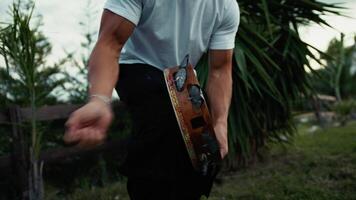 Rhythmic Tambourine Sounds in Peaceful Fields video