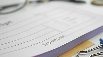 Carrying Out a Hand Signing Process Specifically for Payment Approval Documents Utilizing a Blue Pen video