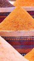 Experience the Vibrant Spices Displayed in Colorful Baskets at the Local Market Today video