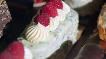 A Delicious Assortment of Cake and Pastries, All Featuring Raspberries video