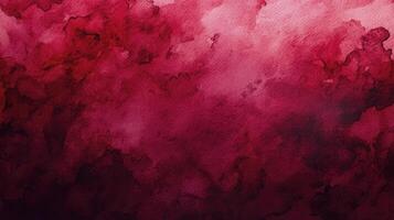 Rich red watercolor abstract background with textured layers and gradients creating depth and visual interest photo